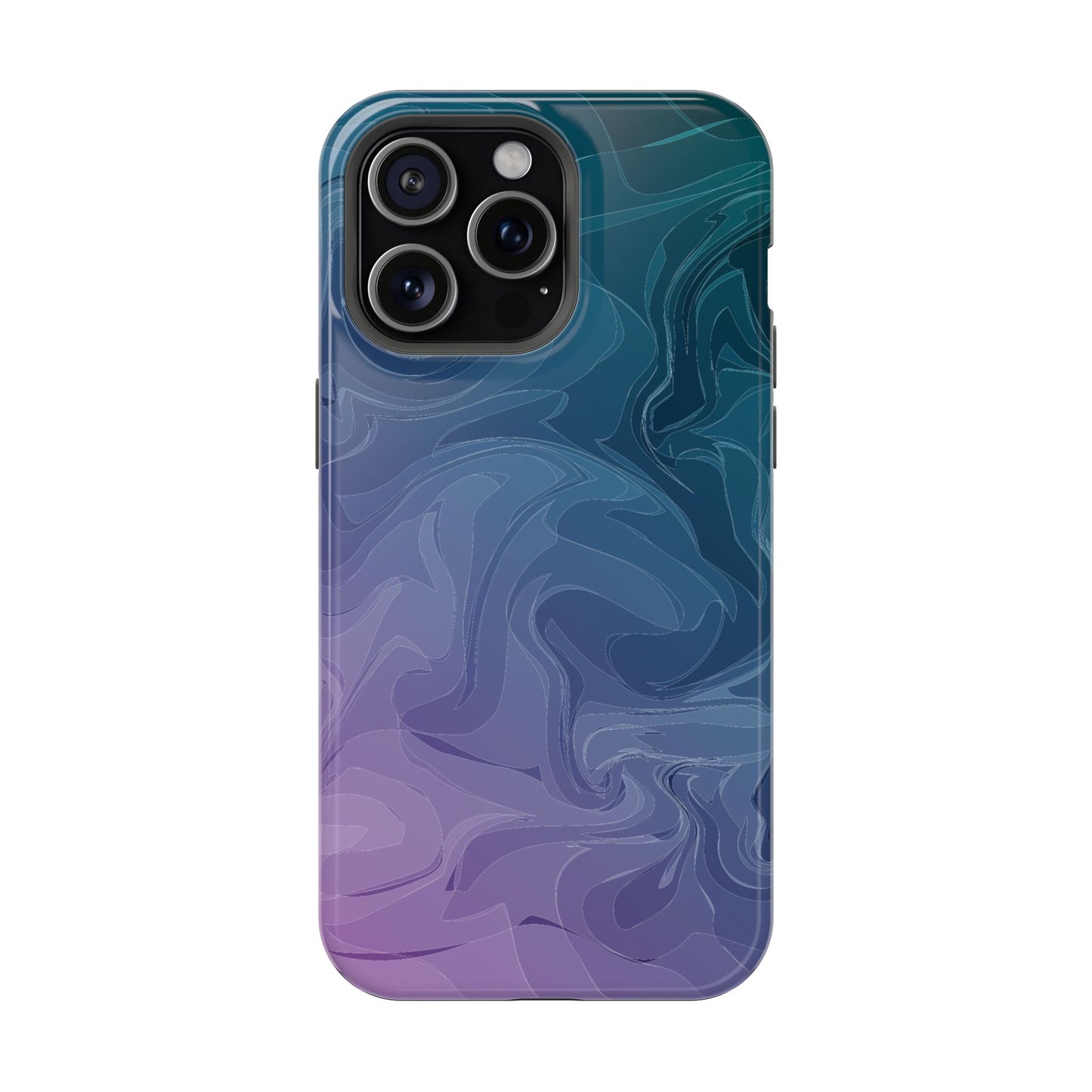 Magnetic Phone Case (Liquid Purple Pattern)
