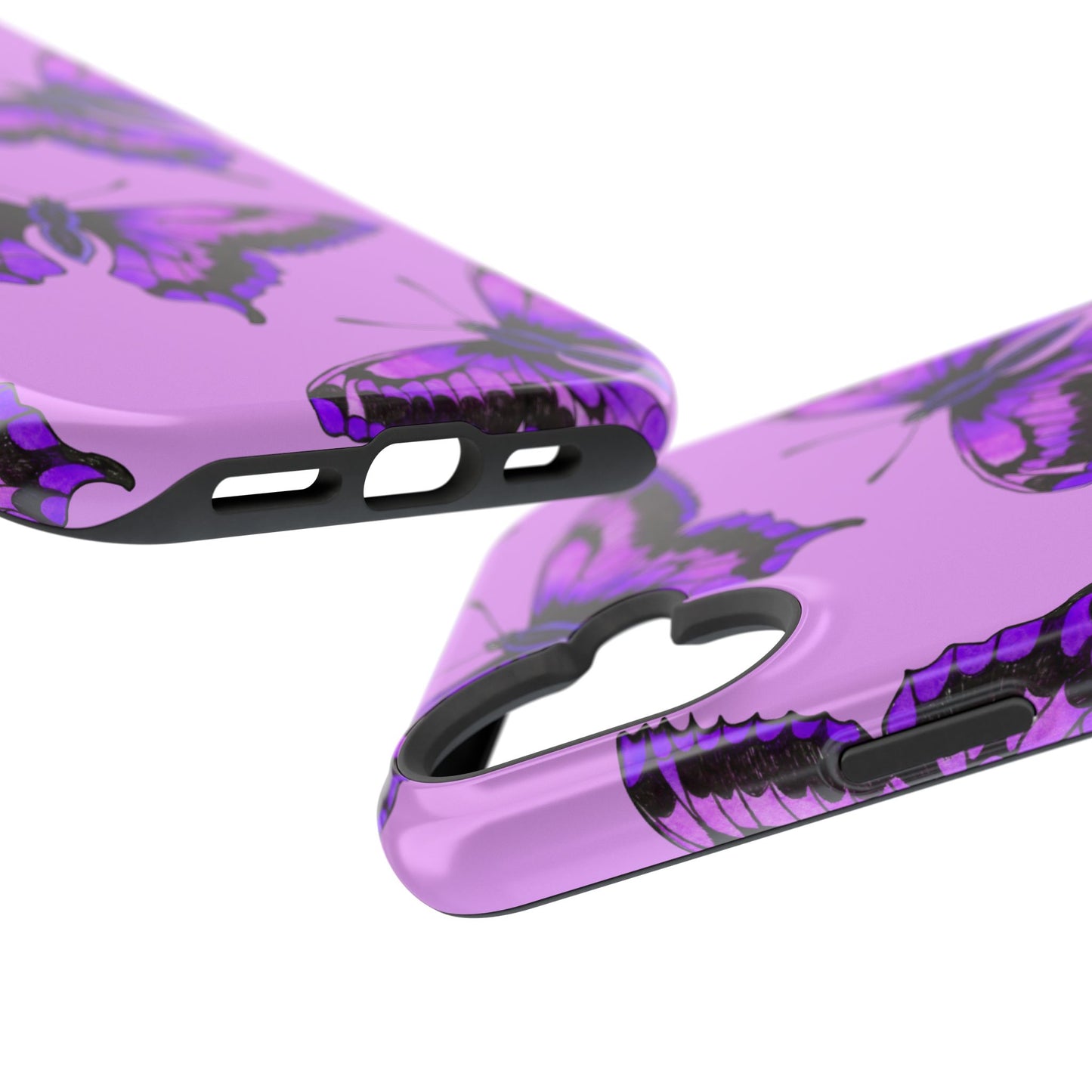 Magnetic Phone Case (Purple Butterfly)