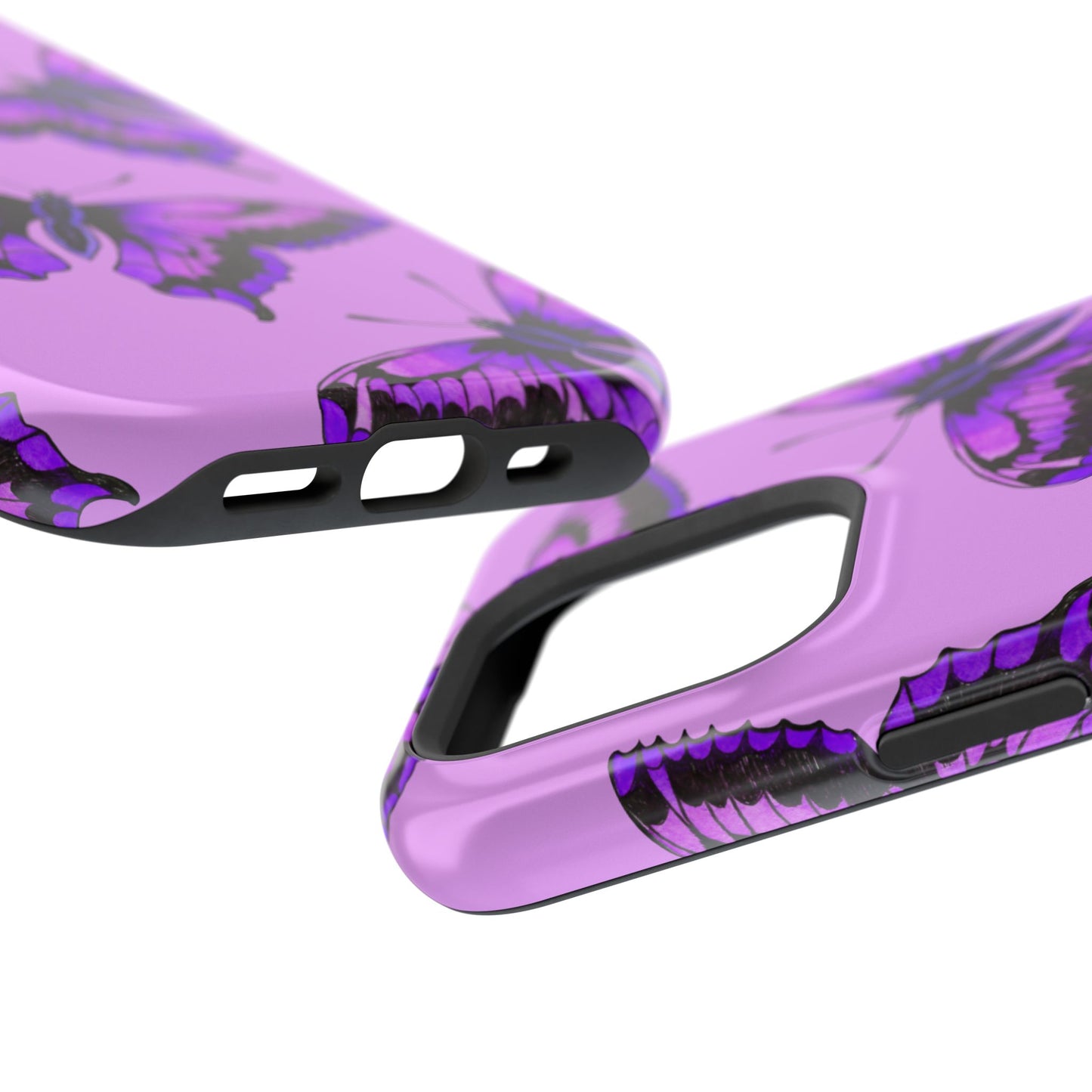 Magnetic Phone Case (Purple Butterfly)