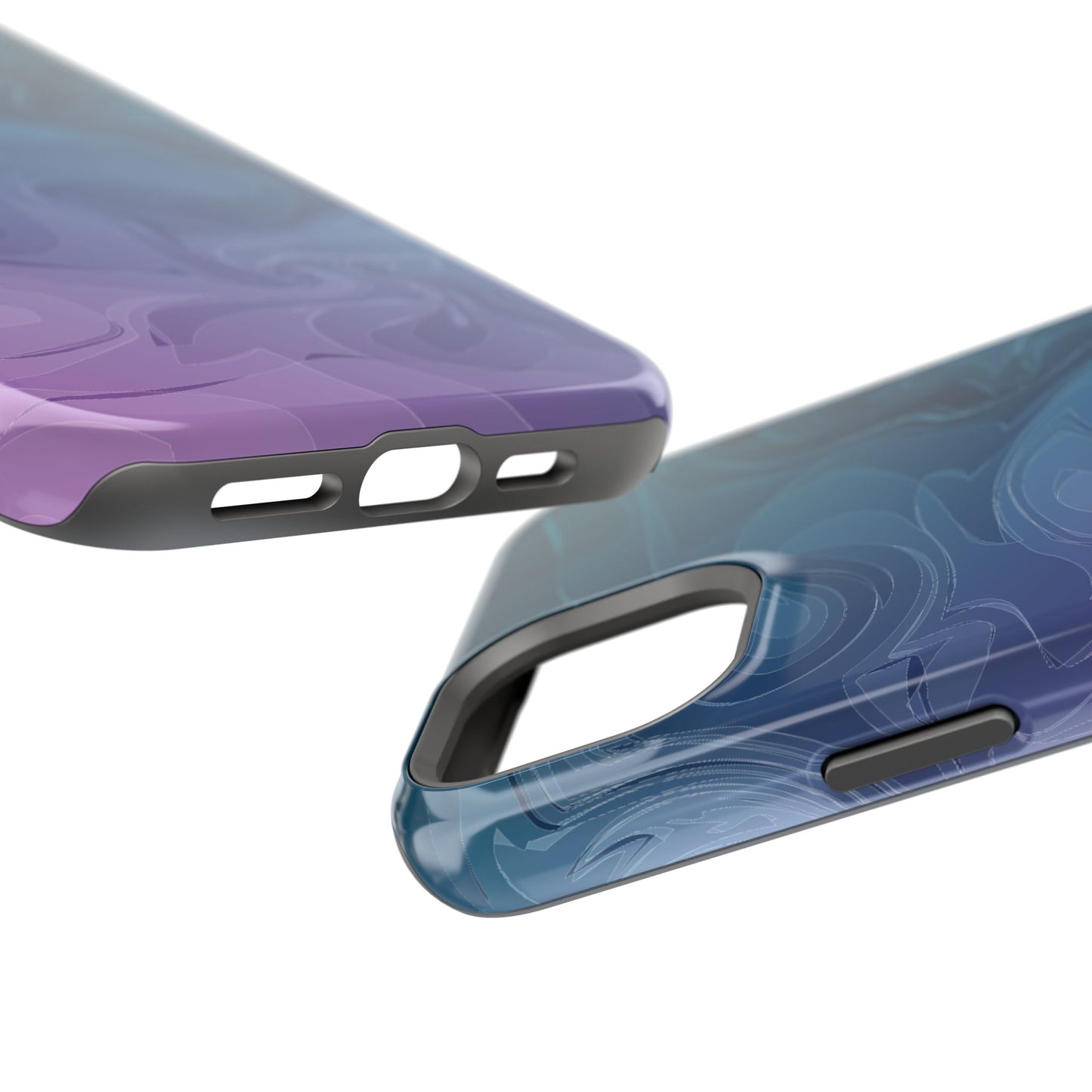Magnetic Phone Case (Liquid Purple Pattern)