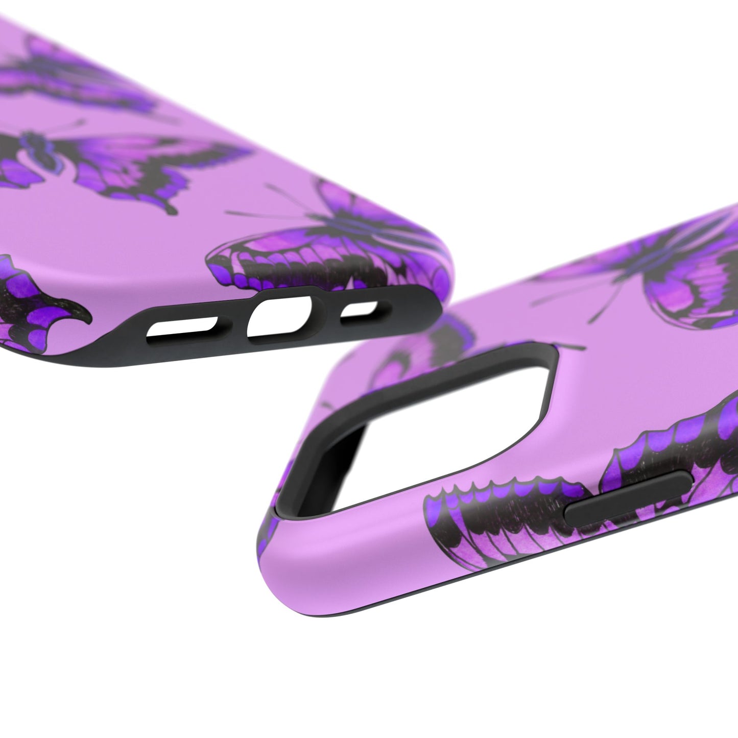 Magnetic Phone Case (Purple Butterfly)