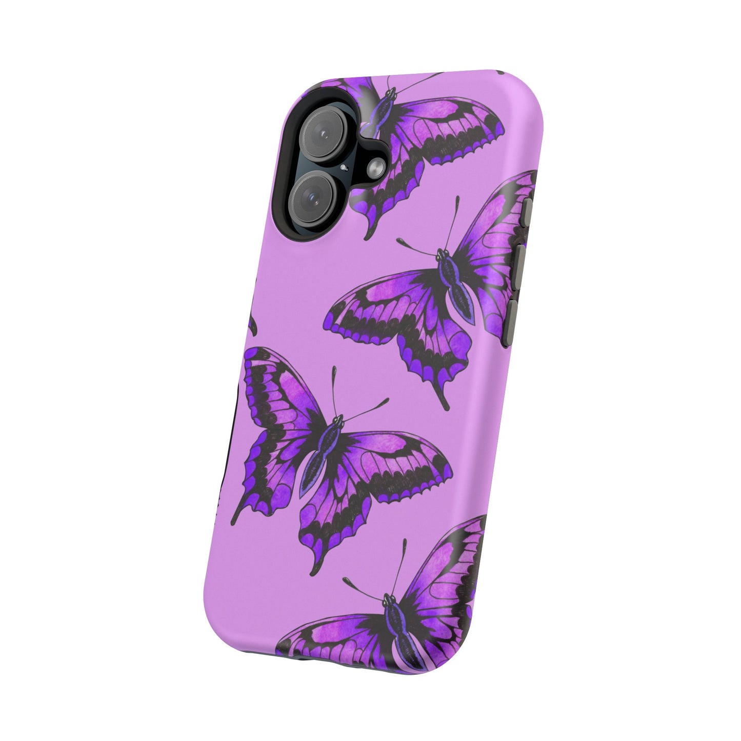 Magnetic Phone Case (Purple Butterfly)