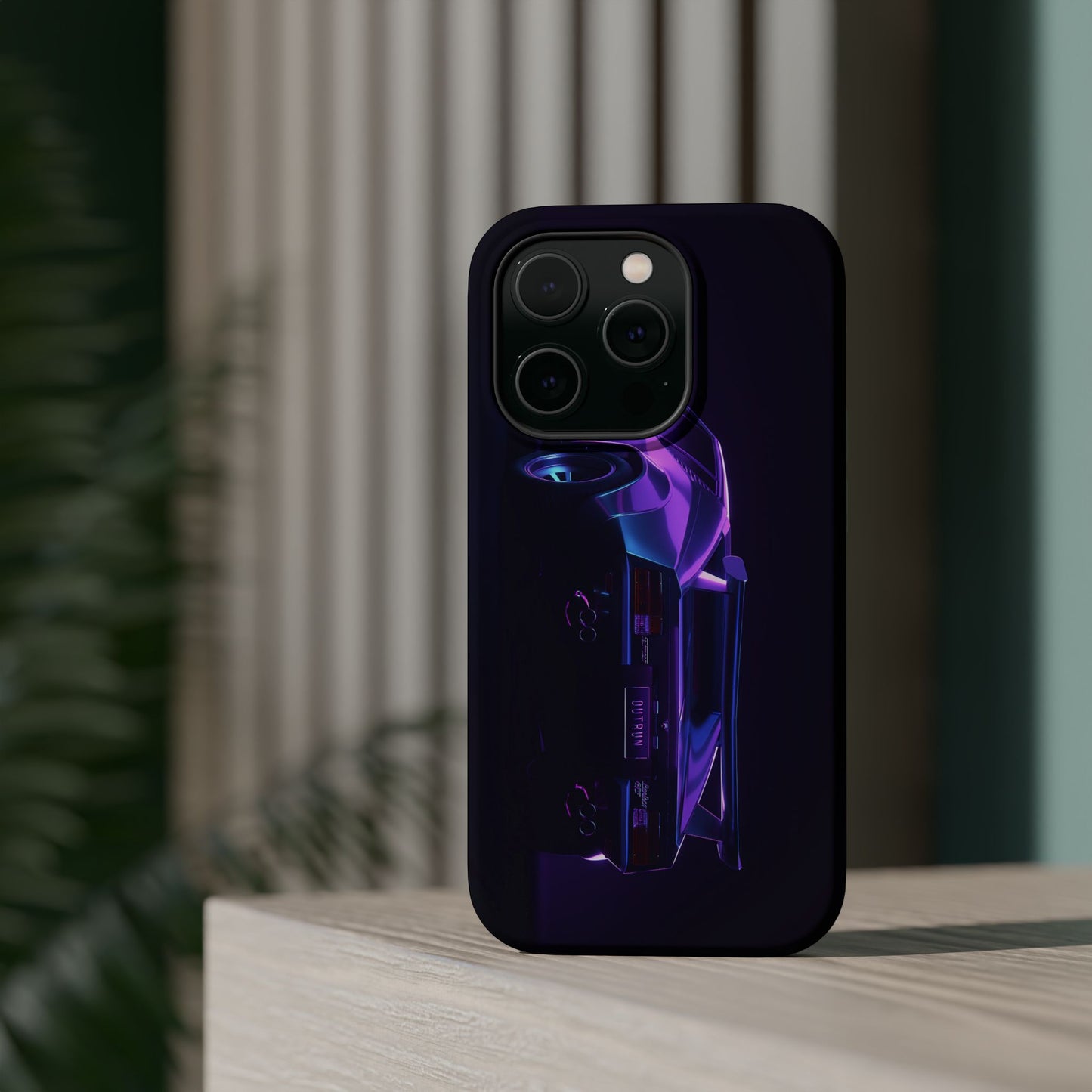 Magnetic Phone Case (Purple Future Car)
