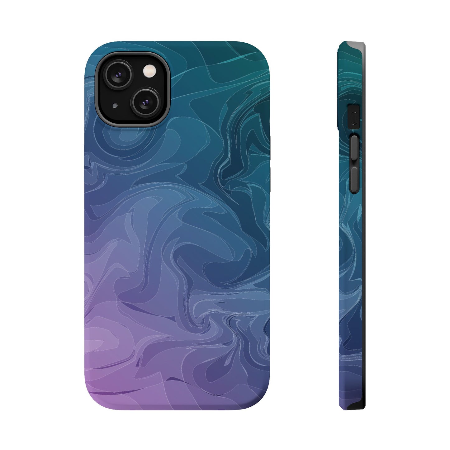 Magnetic Phone Case (Liquid Purple Pattern)