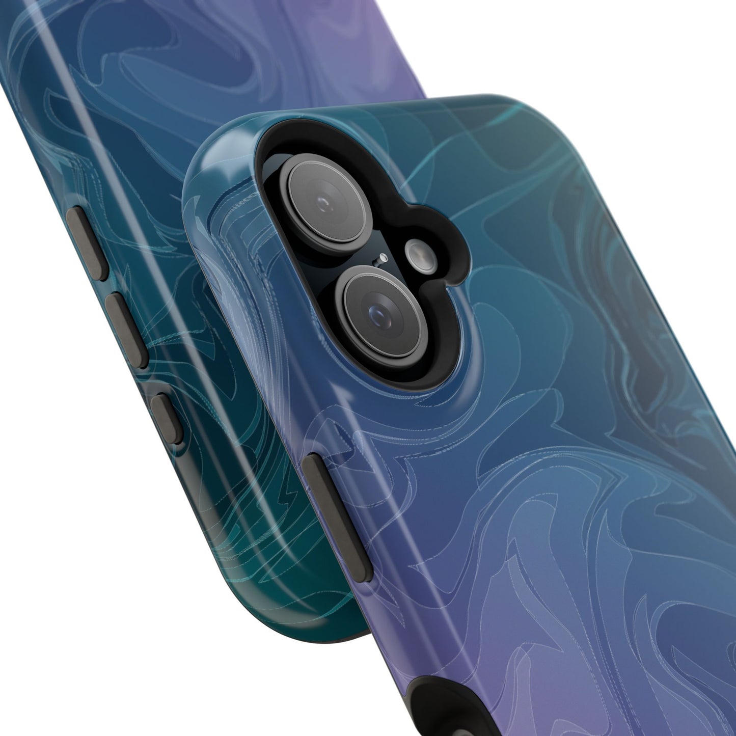 Magnetic Phone Case (Liquid Purple Pattern)