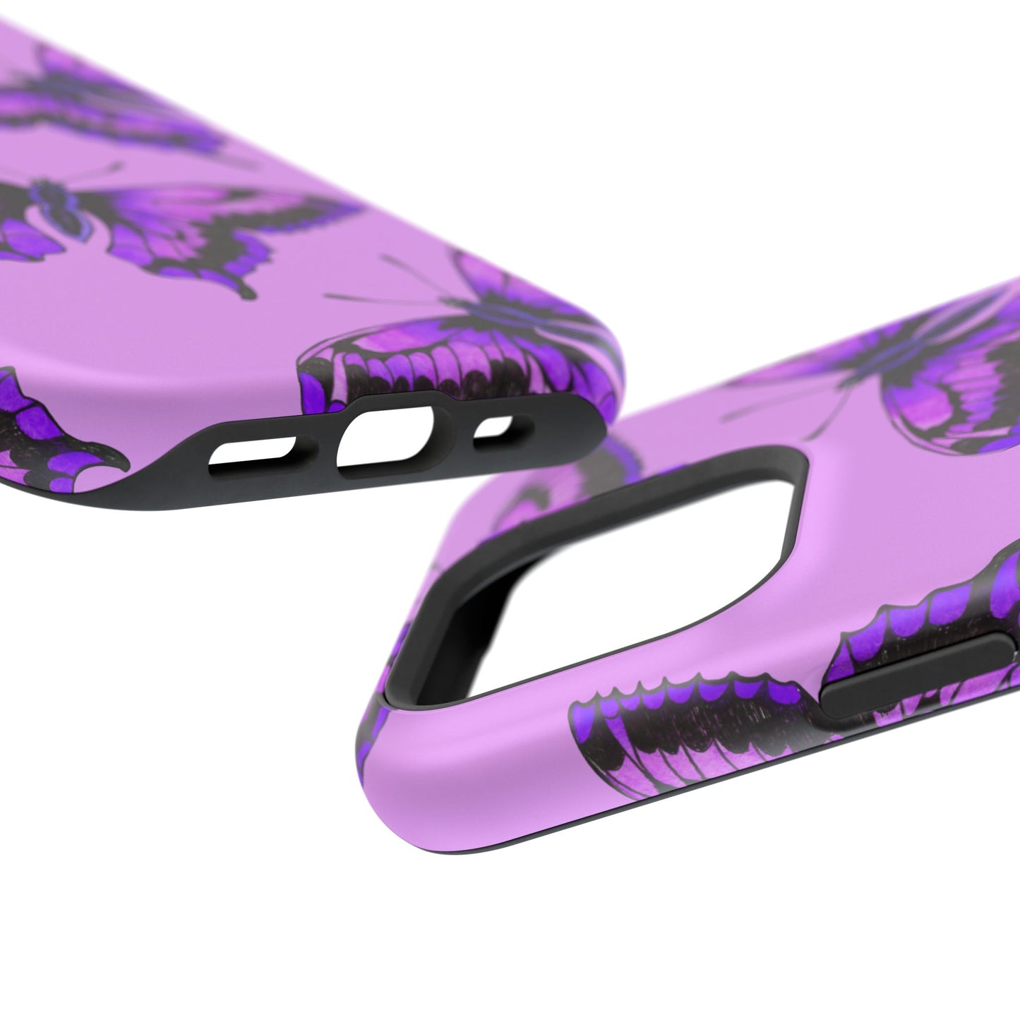 Magnetic Phone Case (Purple Butterfly)