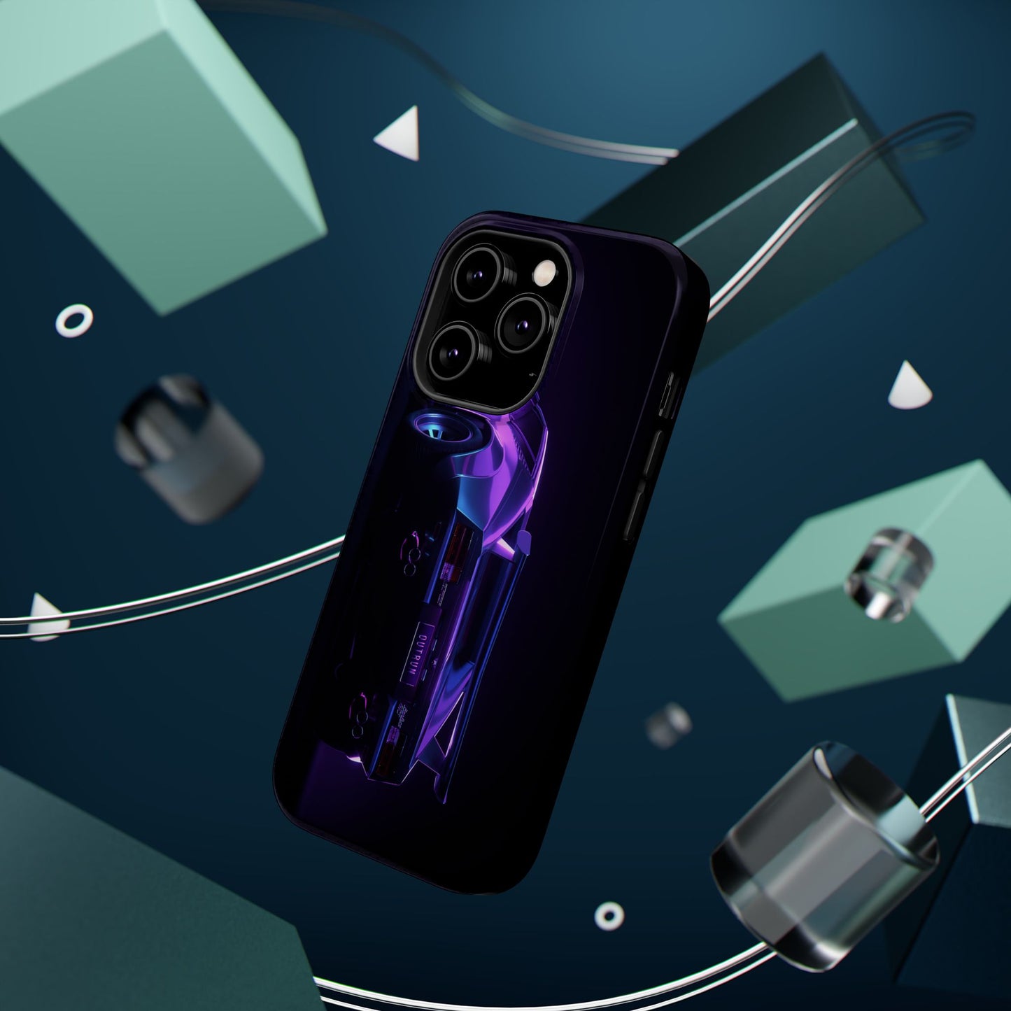 Magnetic Phone Case (Purple Future Car)
