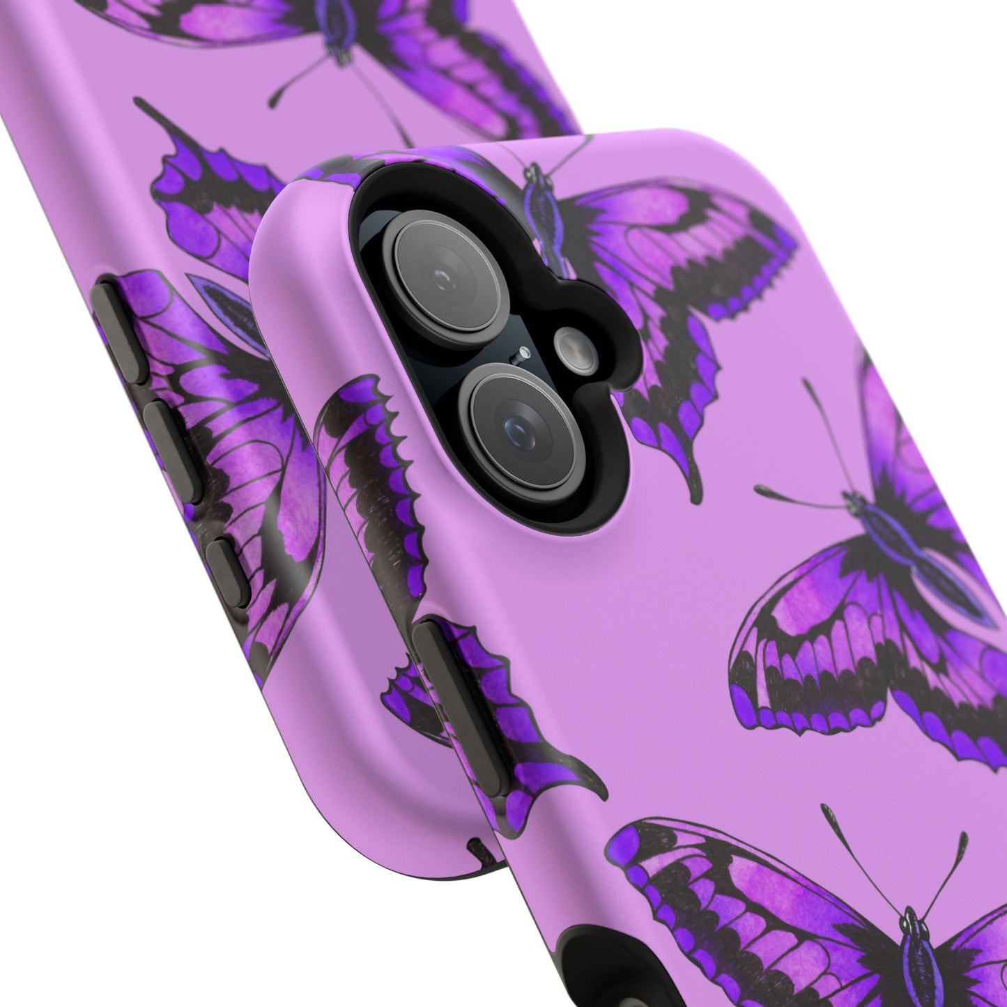 Magnetic Phone Case (Purple Butterfly)