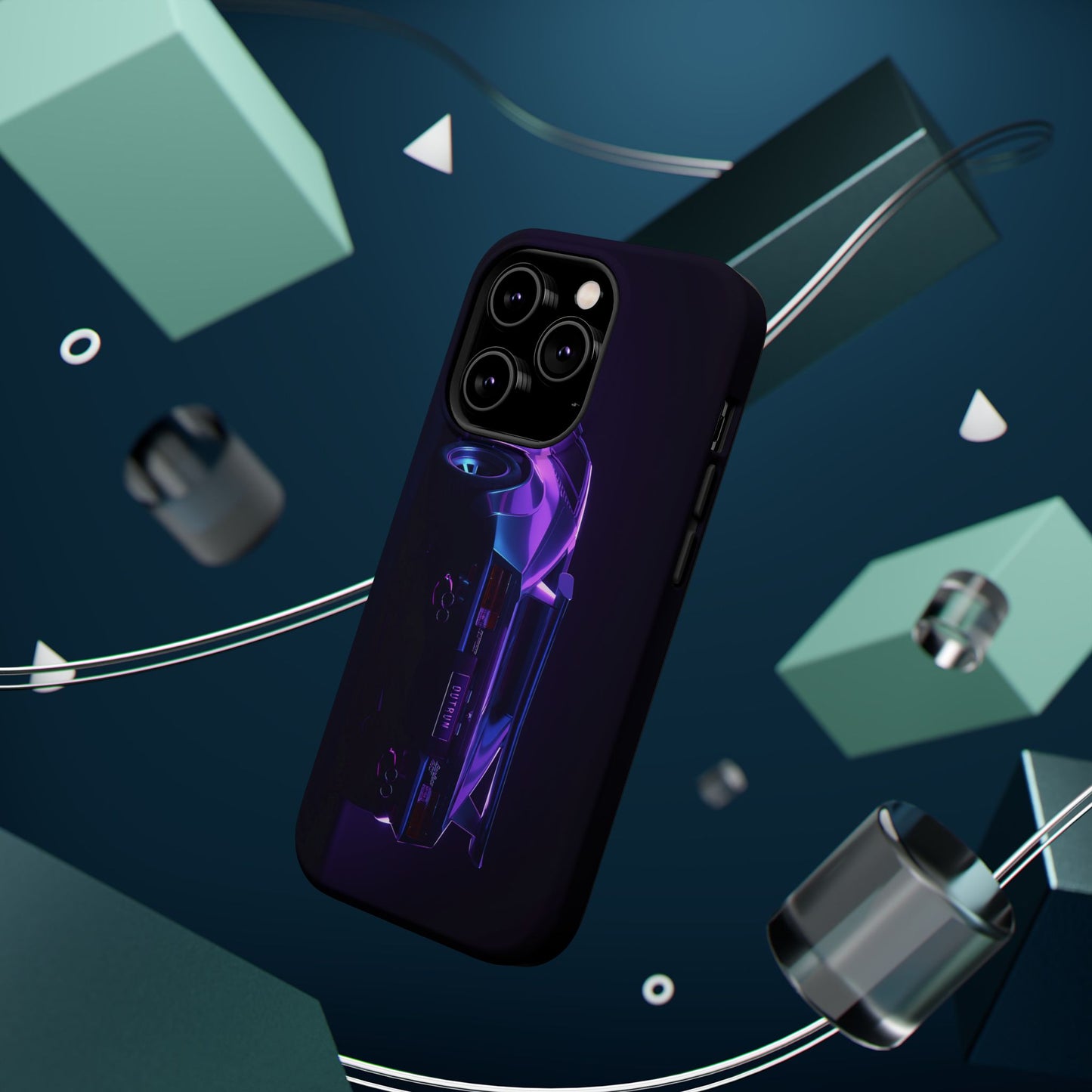 Magnetic Phone Case (Purple Future Car)