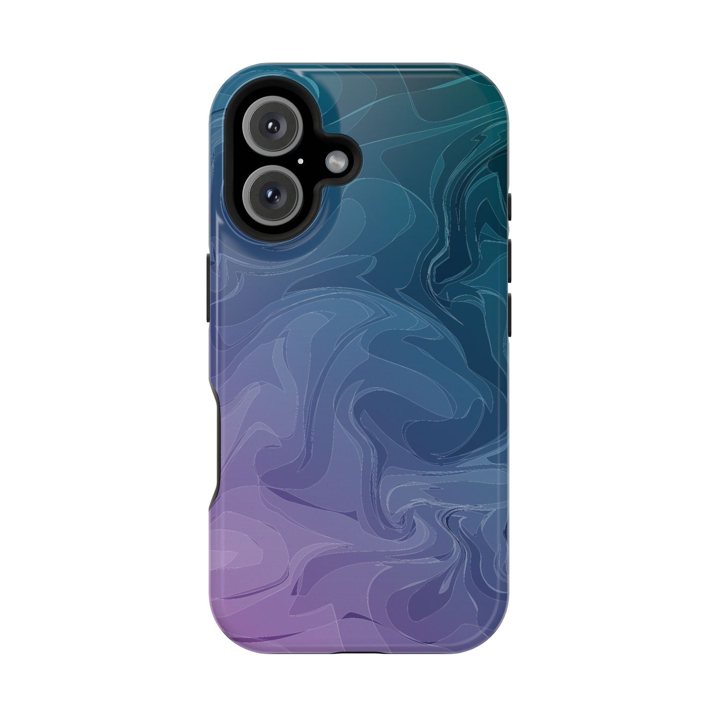 Magnetic Phone Case (Liquid Purple Pattern)