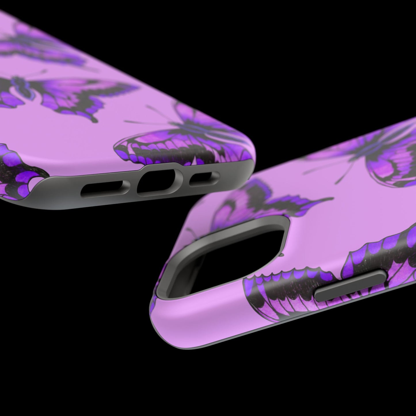 Magnetic Phone Case (Purple Butterfly)