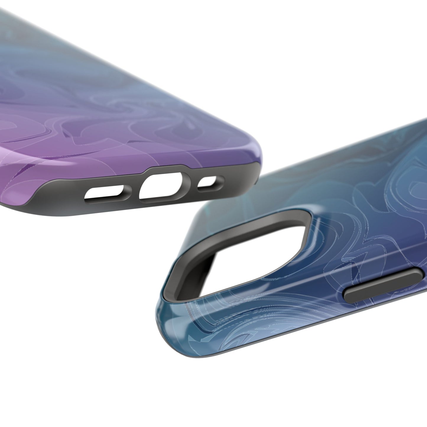 Magnetic Phone Case (Liquid Purple Pattern)
