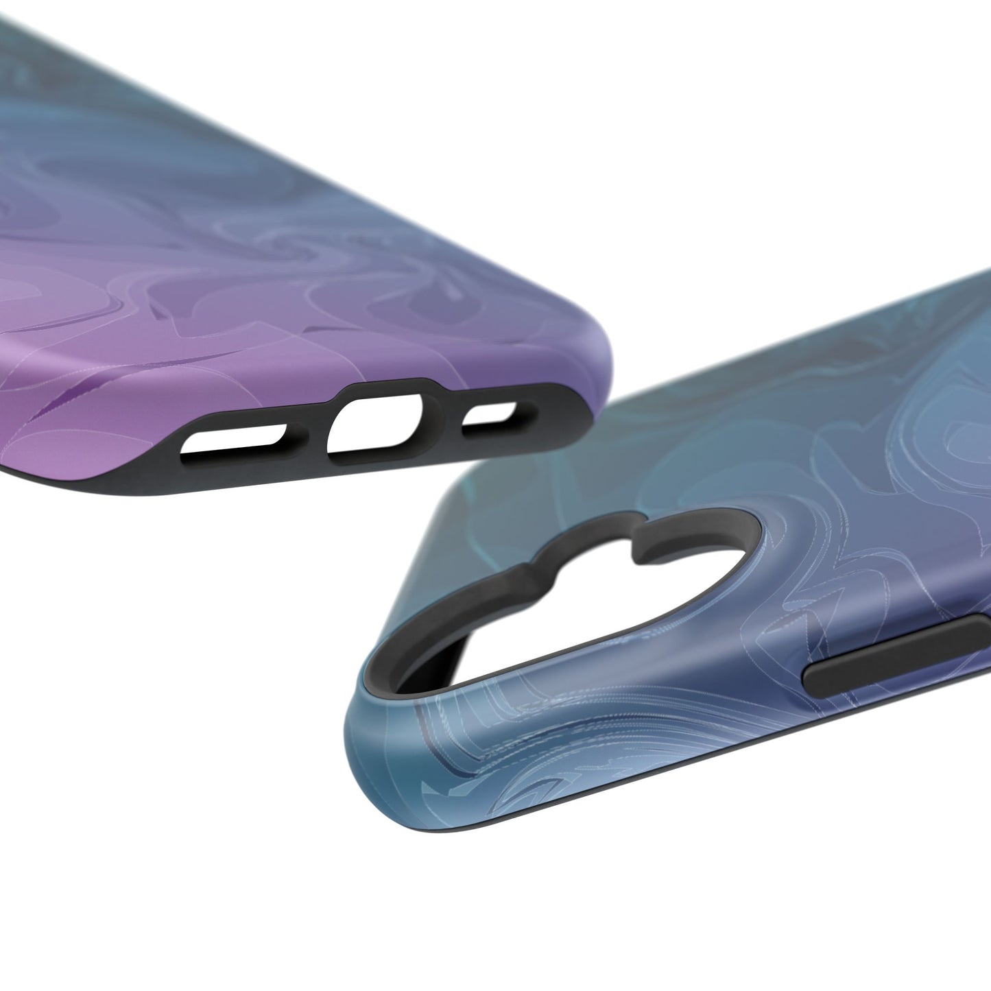 Magnetic Phone Case (Liquid Purple Pattern)