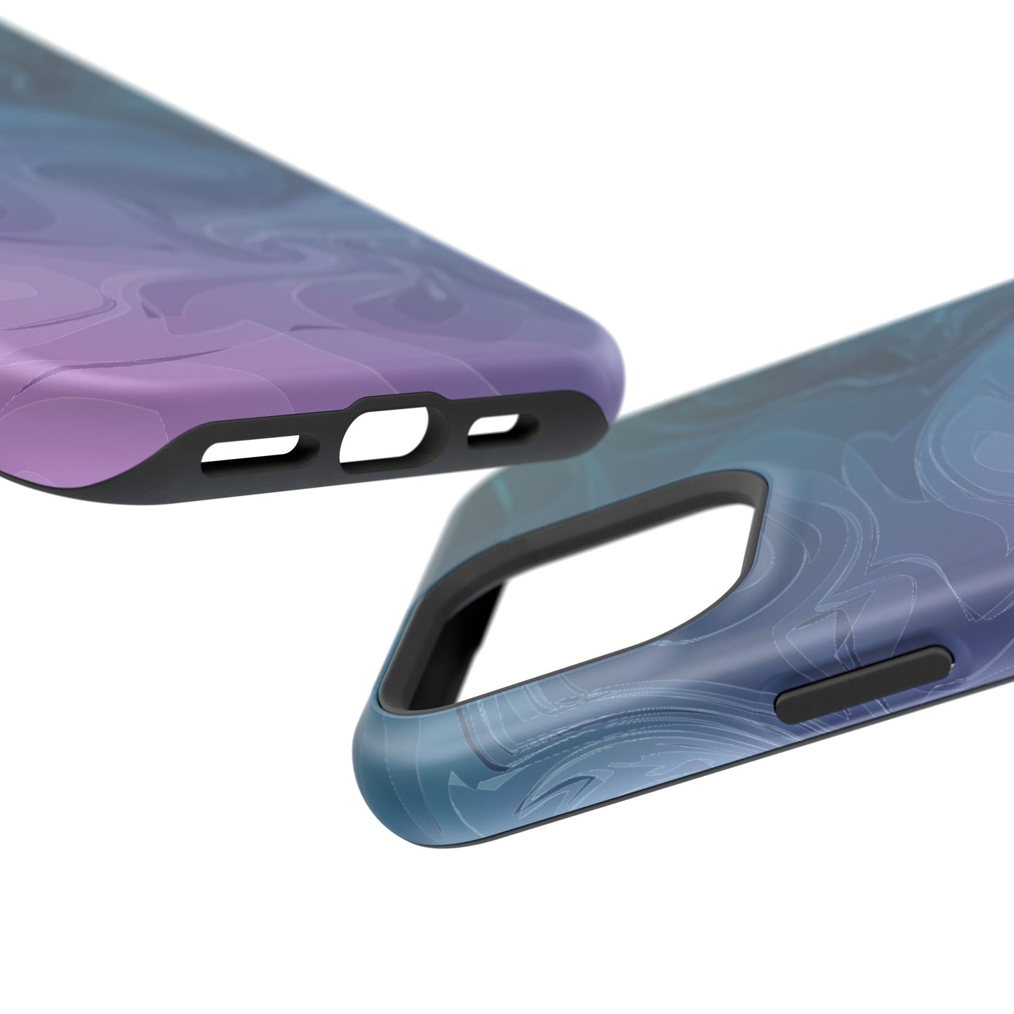 Magnetic Phone Case (Liquid Purple Pattern)