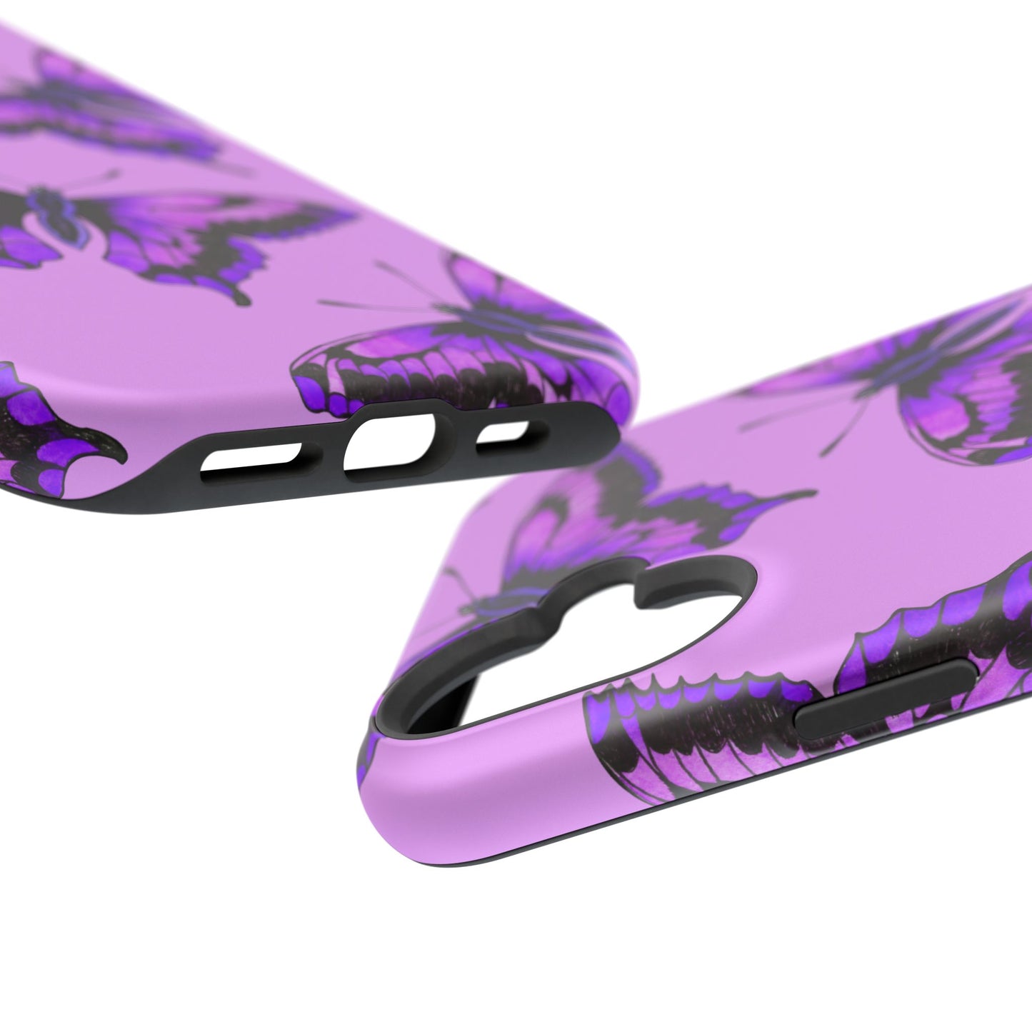 Magnetic Phone Case (Purple Butterfly)