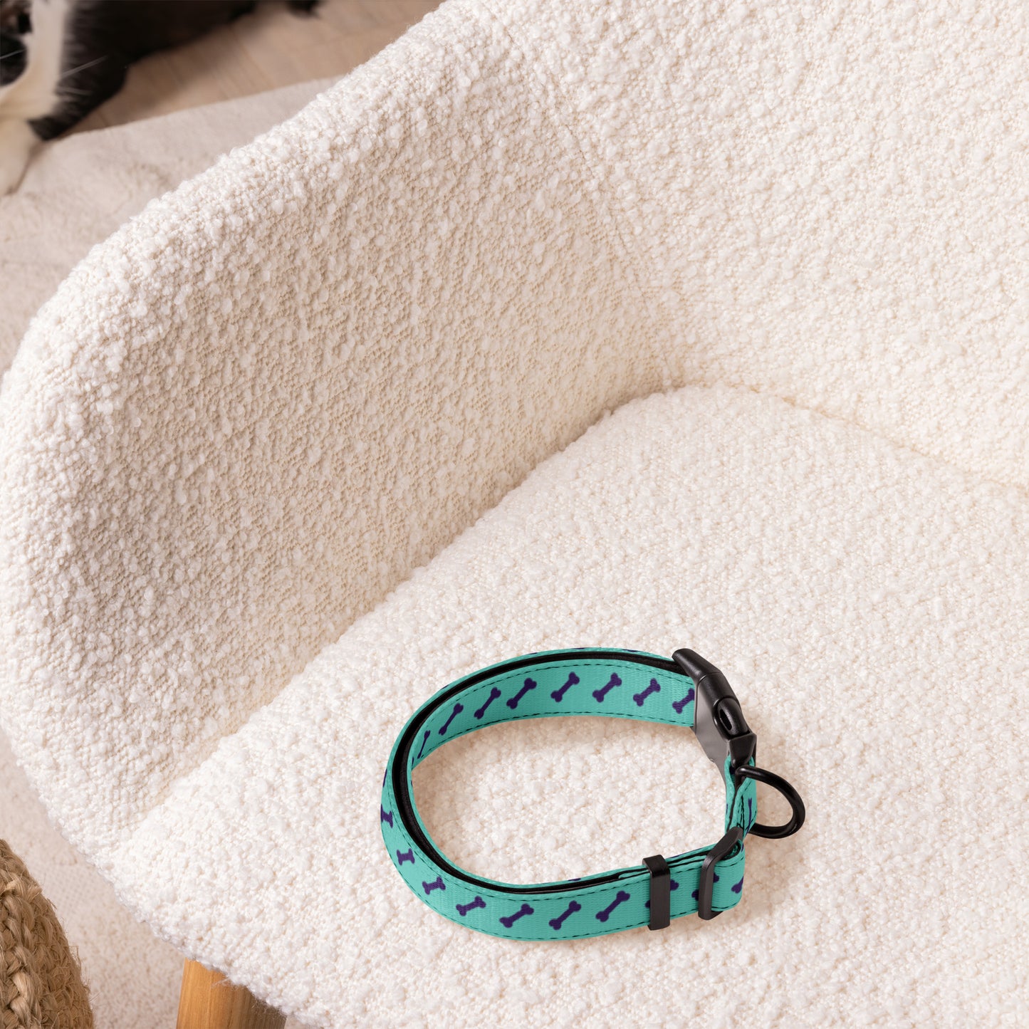 Green Purple Bones Pet collar