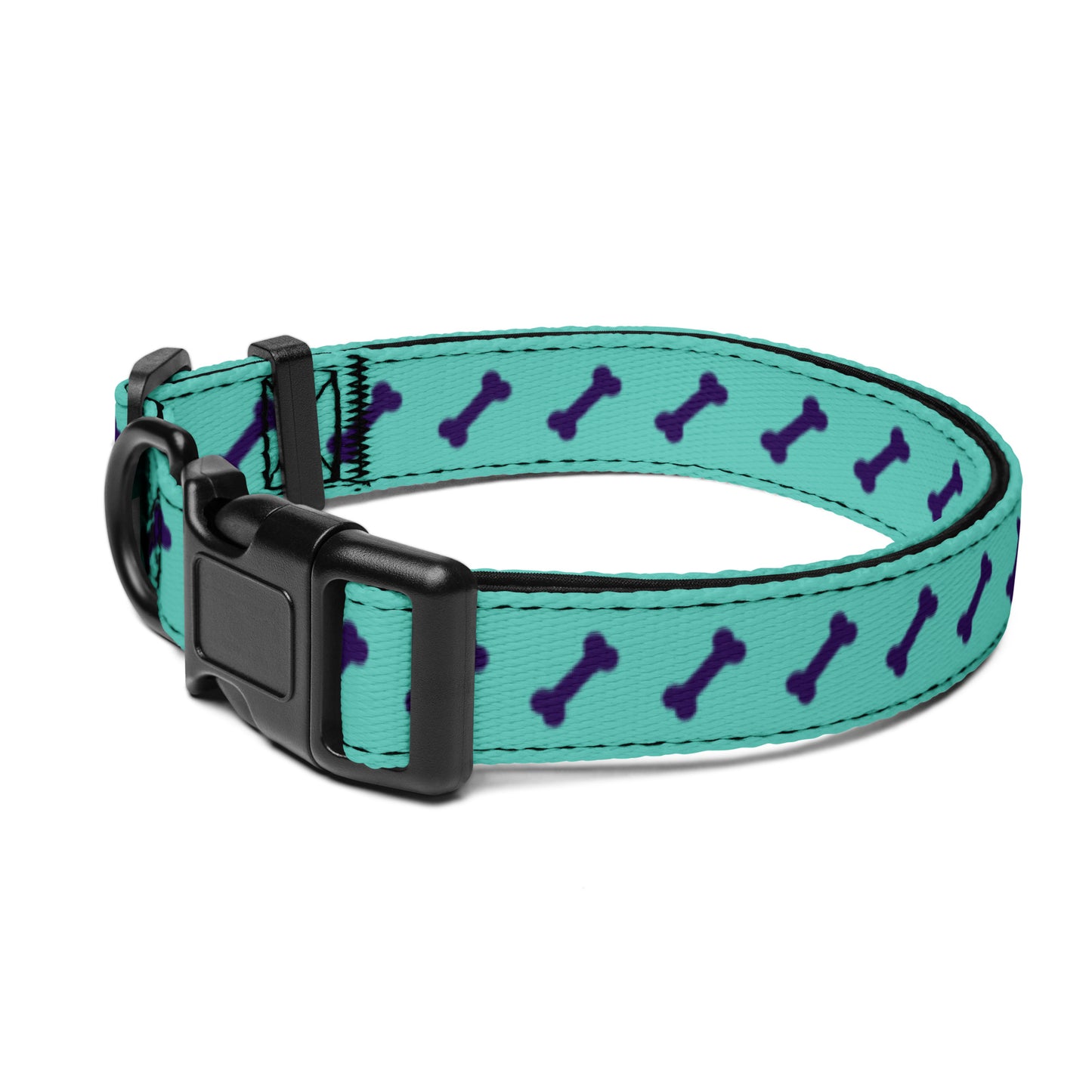 Green Purple Bones Pet collar