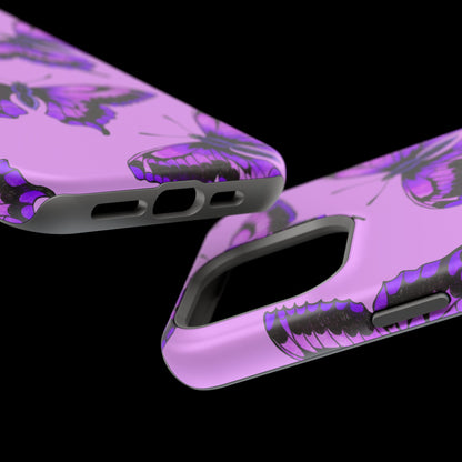 Magnetic Phone Case (Purple Butterfly)