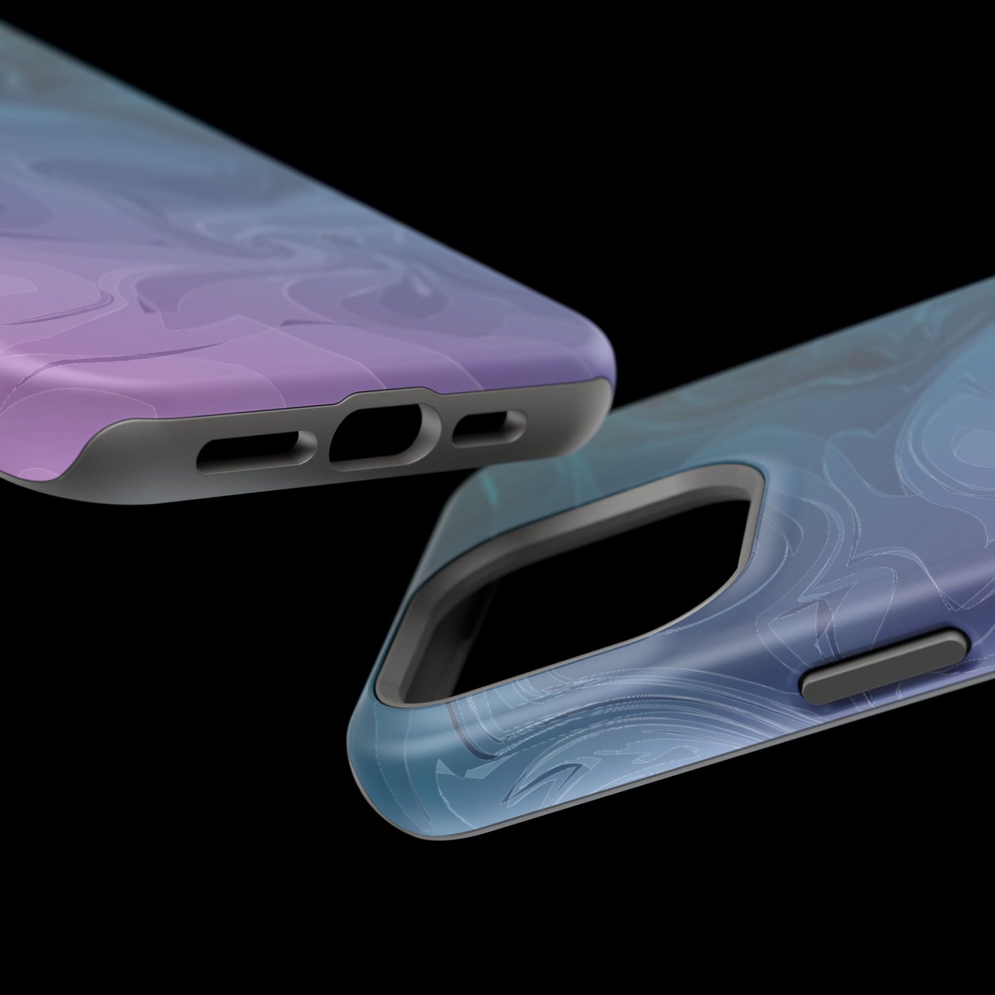 Magnetic Phone Case (Liquid Purple Pattern)