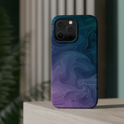 Magnetic Phone Case (Liquid Purple Pattern)