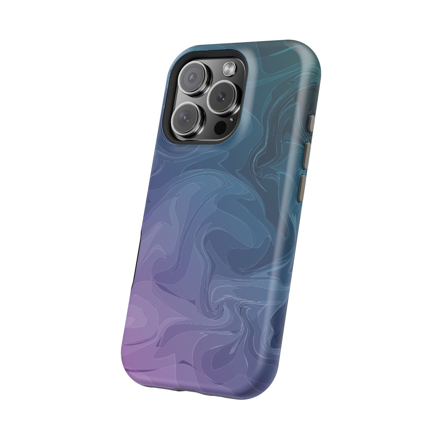 Magnetic Phone Case (Liquid Purple Pattern)