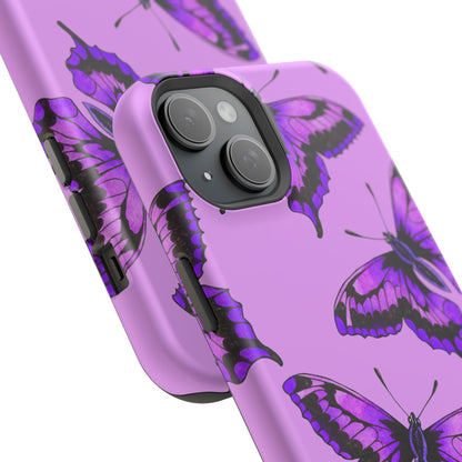 Magnetic Phone Case (Purple Butterfly)