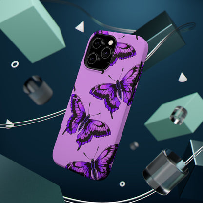 Magnetic Phone Case (Purple Butterfly)