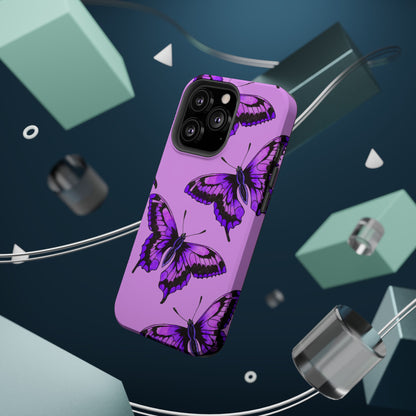 Magnetic Phone Case (Purple Butterfly)