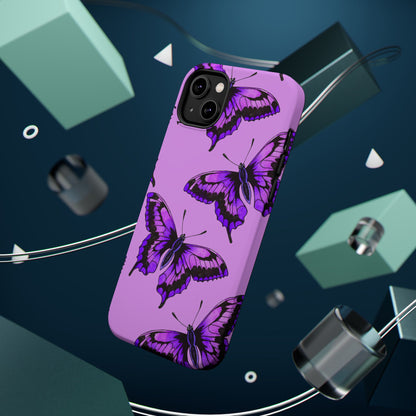 Magnetic Phone Case (Purple Butterfly)