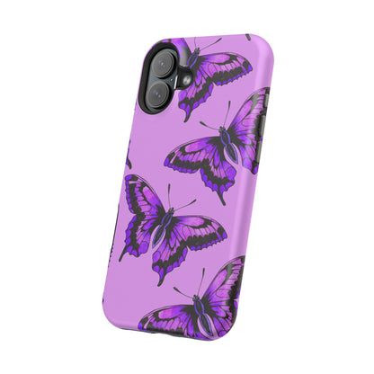 Magnetic Phone Case (Purple Butterfly)