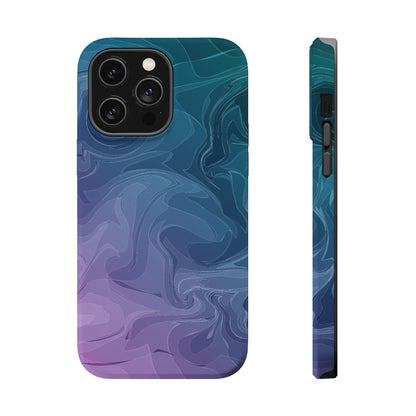 Magnetic Phone Case (Liquid Purple Pattern)