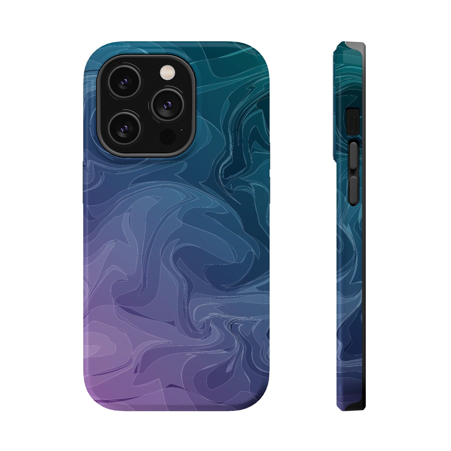 Magnetic Phone Case (Liquid Purple Pattern)