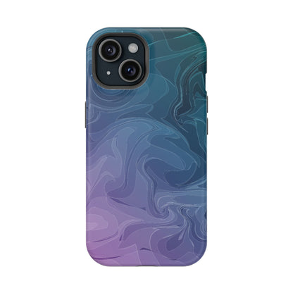 Magnetic Phone Case (Liquid Purple Pattern)