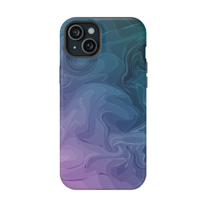 Magnetic Phone Case (Liquid Purple Pattern)