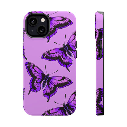 Magnetic Phone Case (Purple Butterfly)