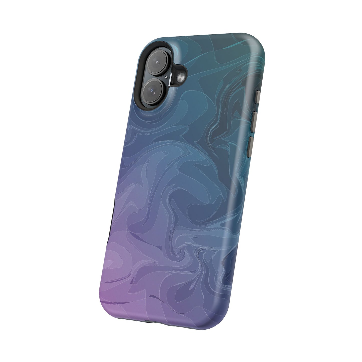 Magnetic Phone Case (Liquid Purple Pattern)