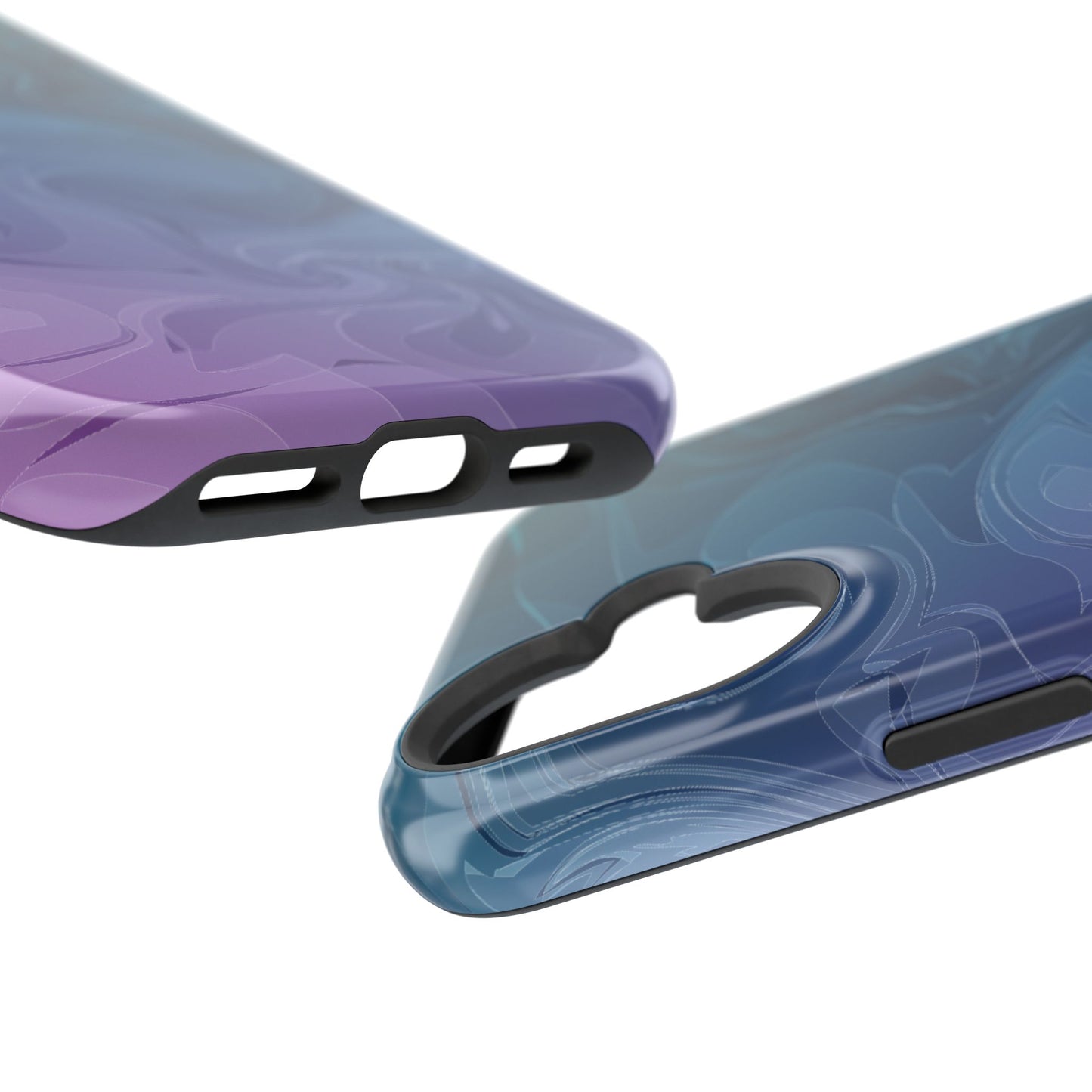 Magnetic Phone Case (Liquid Purple Pattern)