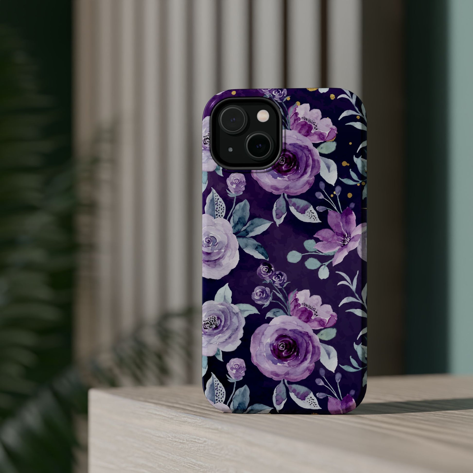 Magnetic Phone Case (Classic Floral *Special Purple Edition*) - iPhone 16 / Glossy Magnetic Phone Case (Classic Floral *Special Purple Edition*) - iPhone 16 / Glossy