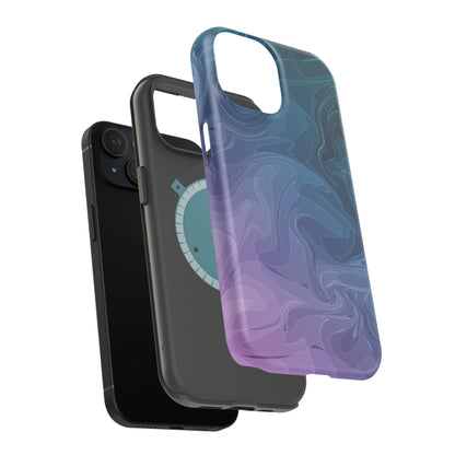 Magnetic Phone Case (Liquid Purple Pattern)