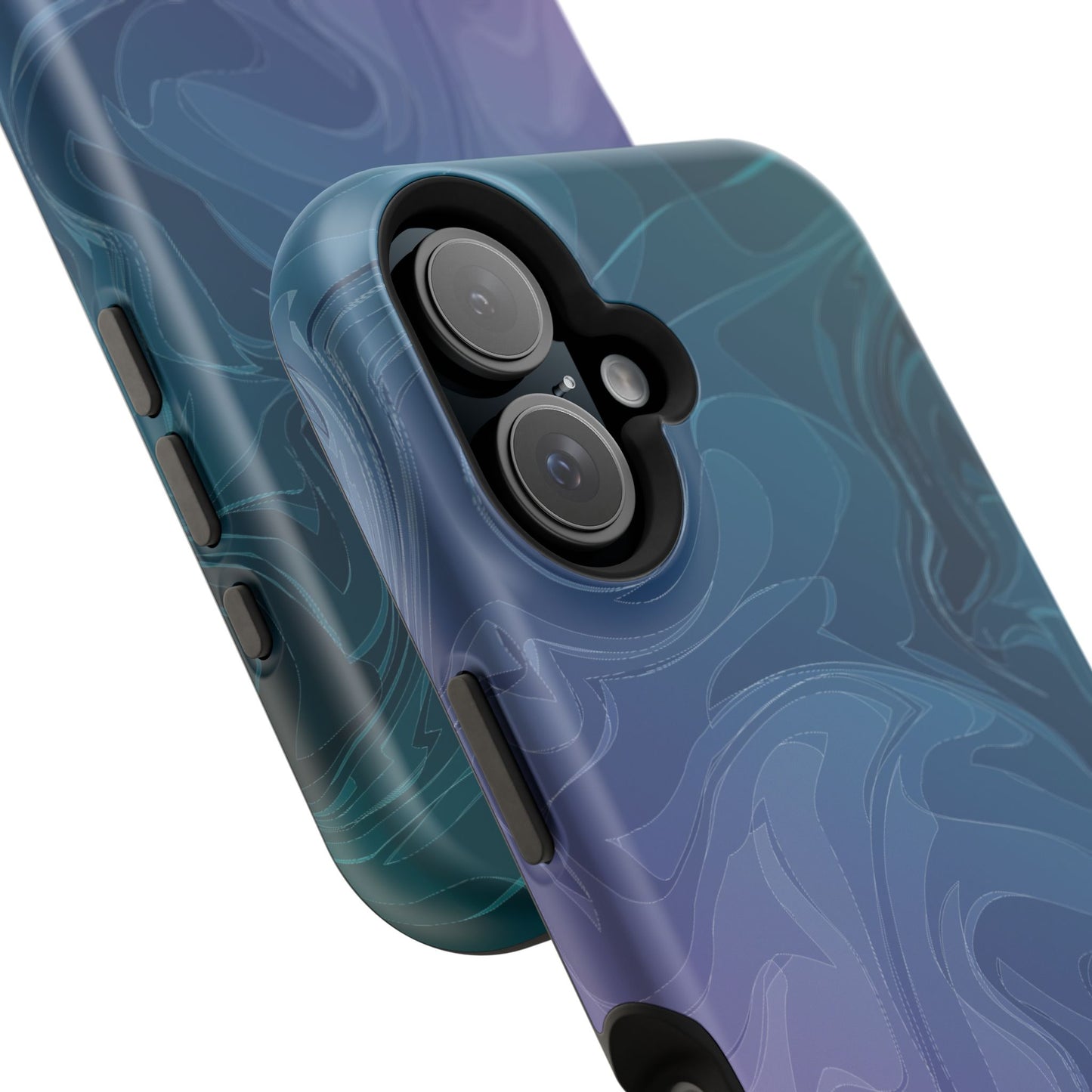 Magnetic Phone Case (Liquid Purple Pattern)