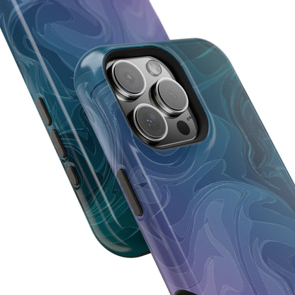 Magnetic Phone Case (Liquid Purple Pattern)