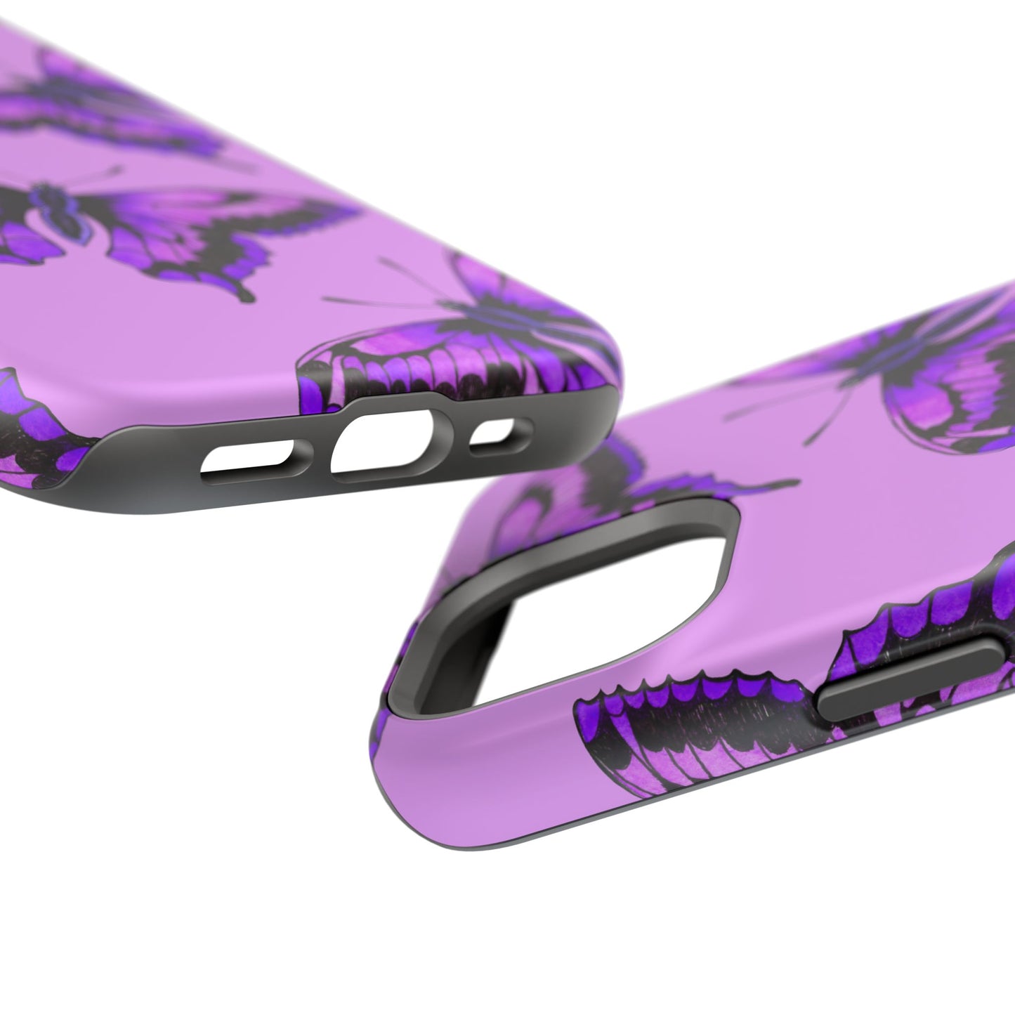 Magnetic Phone Case (Purple Butterfly)