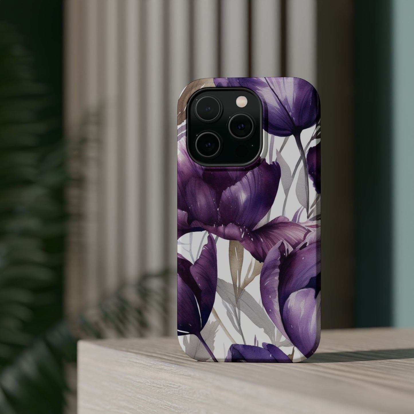 Magnetic Phone Case (Watercolor Flower)