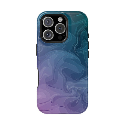 Magnetic Phone Case (Liquid Purple Pattern)