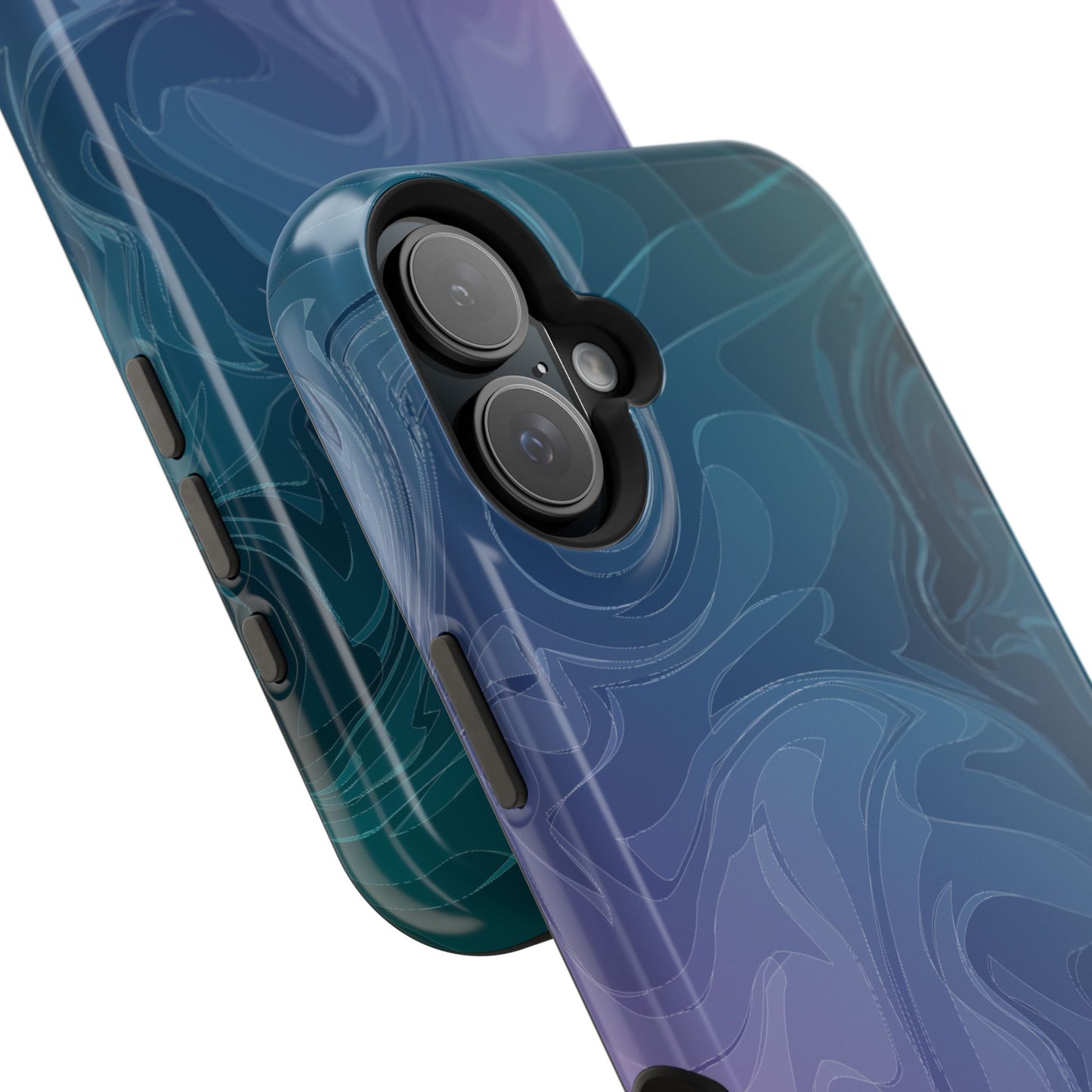 Magnetic Phone Case (Liquid Purple Pattern)