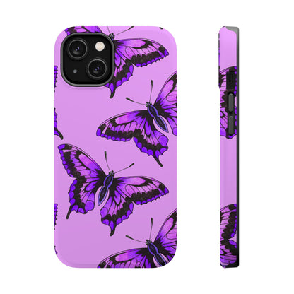 Magnetic Phone Case (Purple Butterfly)