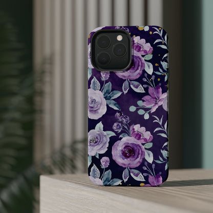 Magnetic Phone Case (Classic Floral *Special Purple Edition*)