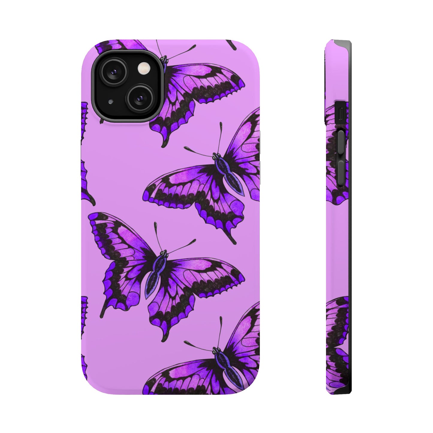 Magnetic Phone Case (Purple Butterfly)