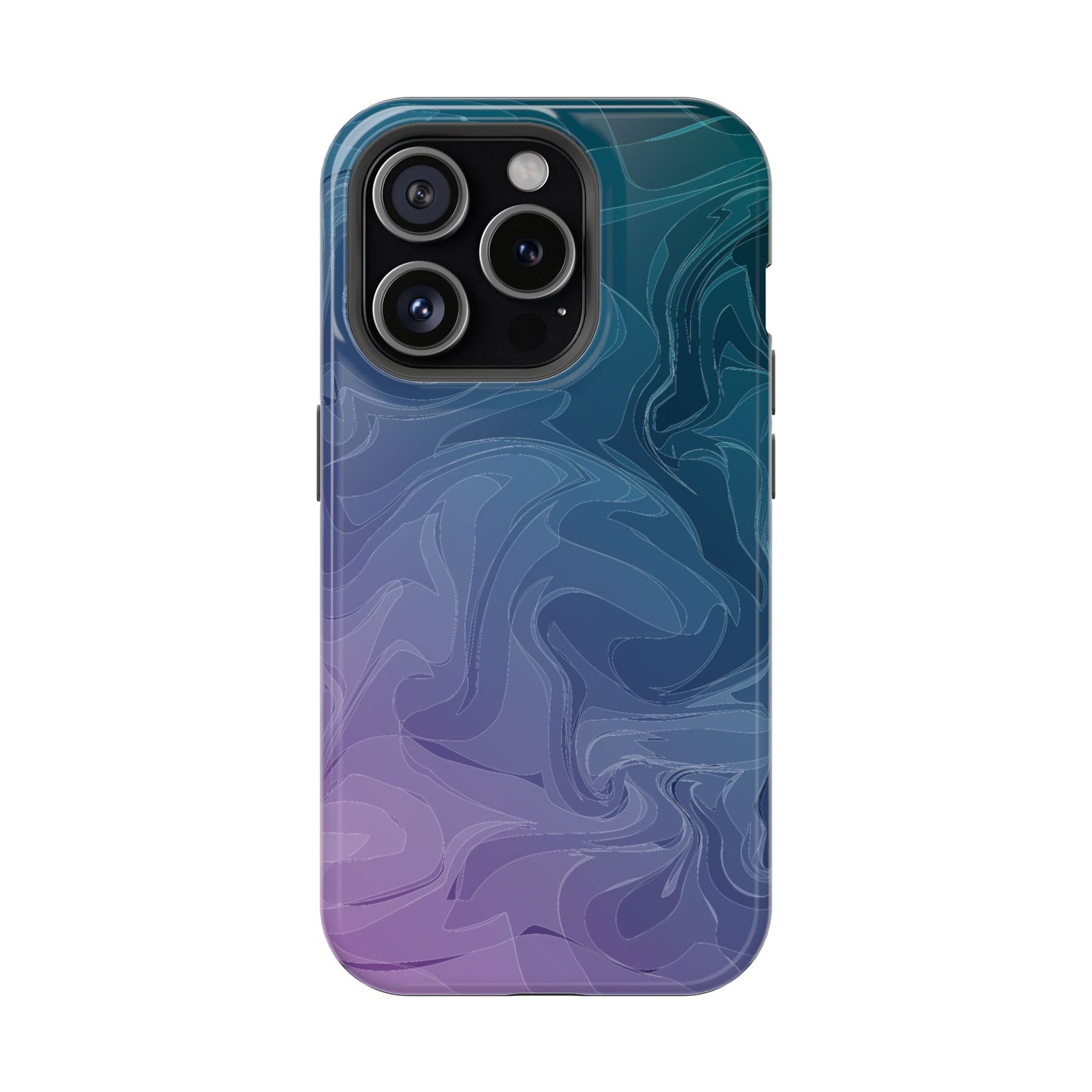 Magnetic Phone Case (Liquid Purple Pattern)