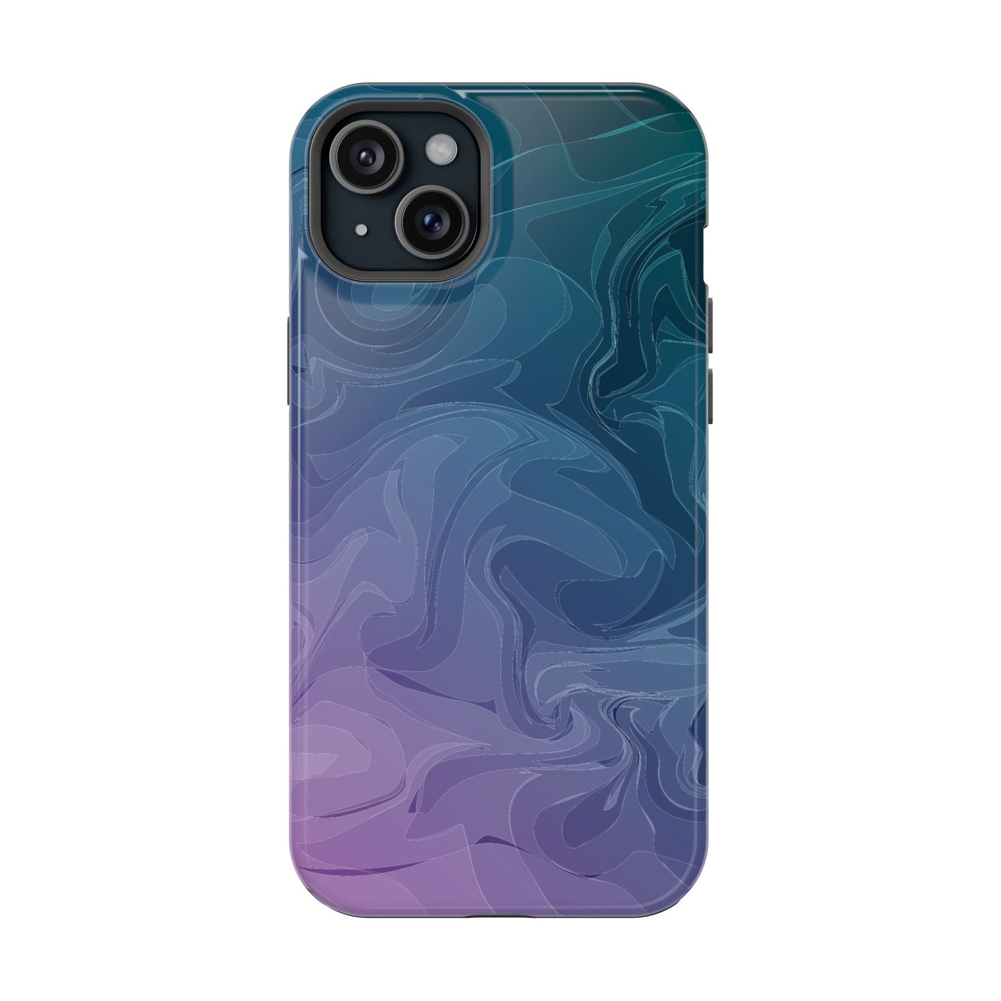 Magnetic Phone Case (Liquid Purple Pattern)